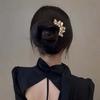 Geometric Toothed Insert Comb Rhinestone U-shaped Hair Clip Elegant Butterfly Hairpin  Gifts