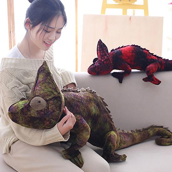 28inch Simulated Chameleon Animal Model Doll Plush Stuffed Toy Room Decor Gift