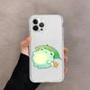 Мультяшный рисунок лягушки Чехол для телефона Для iPhone 15 13 14 Pro Max XS XR 12 11 Pro 13 Mini 6 7 8 Plus Мягкий прозрачный задний чехол