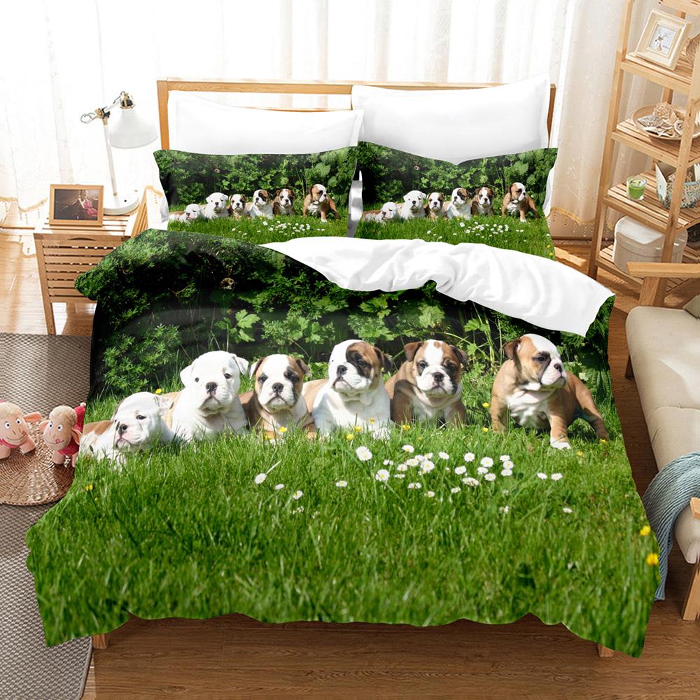 3D The Bulldog Bedding Sets Duvet Cover Set With Pillowcase Twin Full Queen King Bedclothes Bed Linen