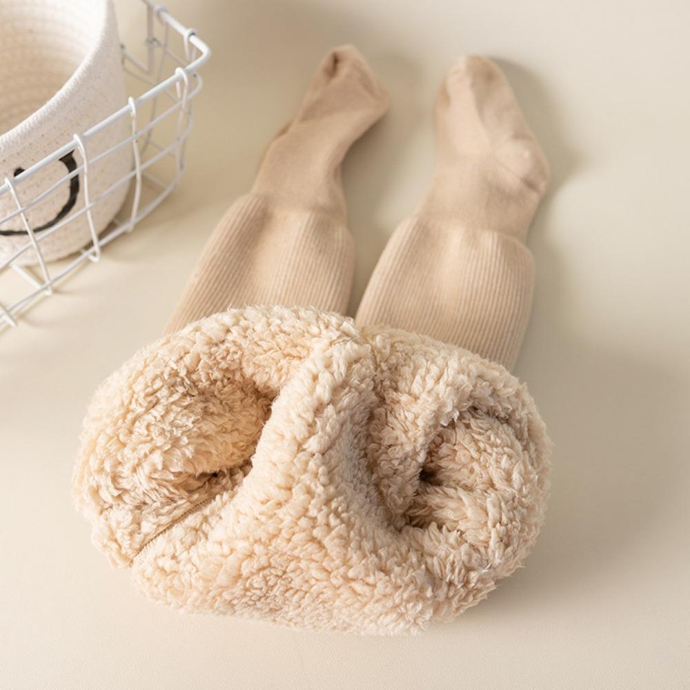 Однотонные теплые колготки Утепленные детские леггинсы Модные детские брюки