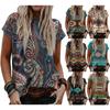 Women's Fashion Casual Western Shirts For Women Short Sleeve Tops Print Summer Tops