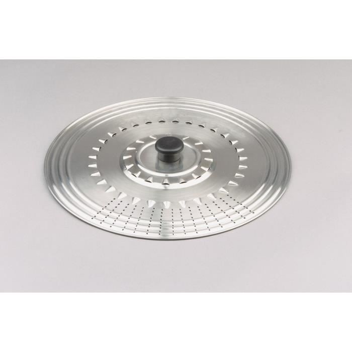 Couvercle à usage multiple en Inox - Ibili 714243 - 36-38-40-42 cm - égouttoir - anti-vapeur