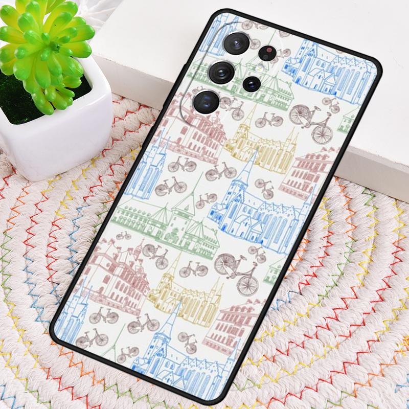 Mountain Bike Cycling art Silicone Phone Case For Samsung Galaxy note 10 pro S26 S25 S24 S23 S22 S21 Plus S25Ultra Capa Cover