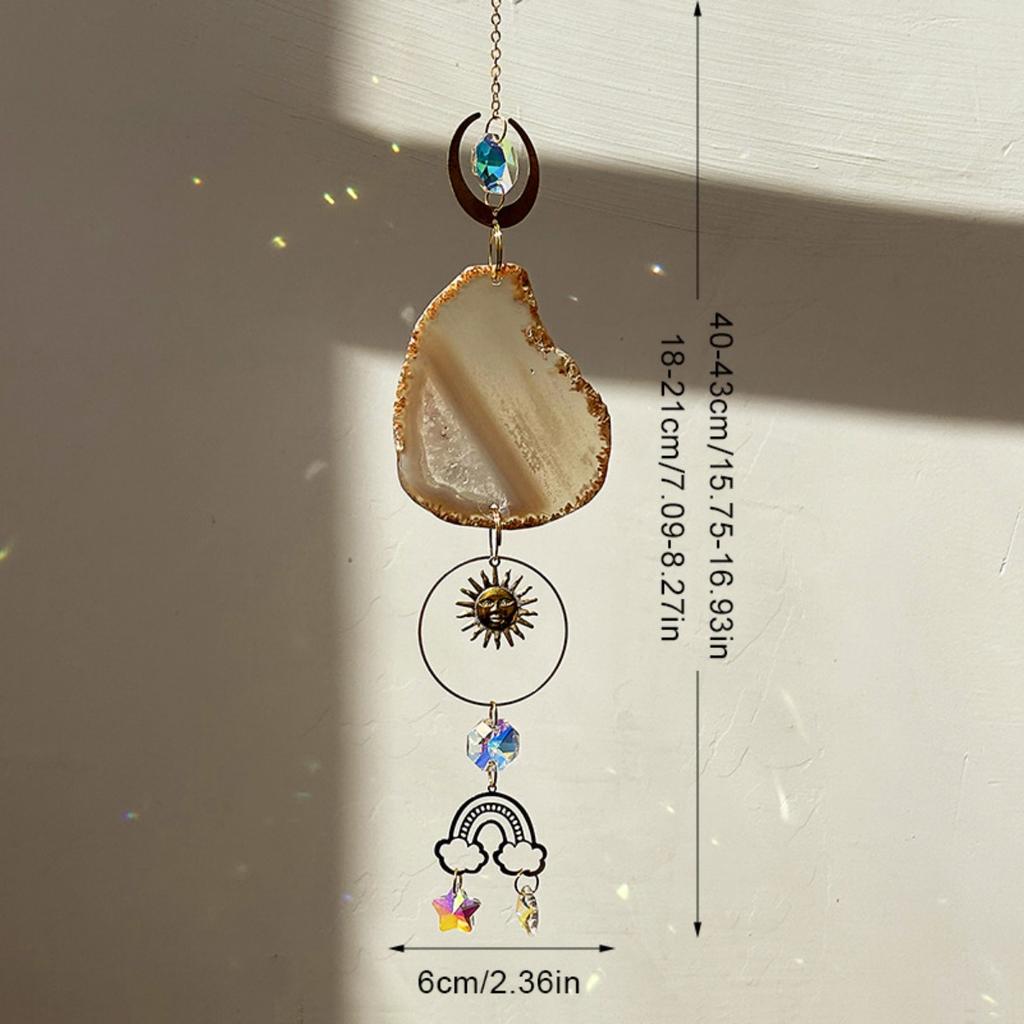 Хрустальный ловец солнца - подвесные ловцы солнца на окна, цепочки с призматическими бусинами для домашнего декора, уличного и внутреннего декора, ловец света для сада, подарок на новоселье и свадьбу