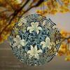 Lush Green Lily Bloom Wind Chime - Rotary Garden Spinner for Patio & Yard, Eco-Friendly Kinetic Decor