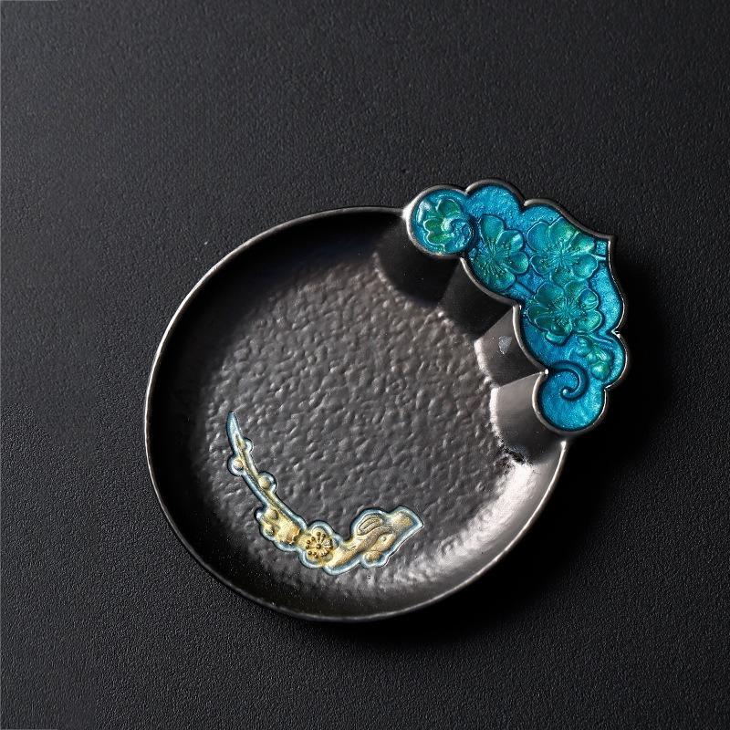 Японские Антикварные Медные Подставки под Стаканы Ретро Теплоизолирующая Подставка для Чашки Коврик Пад Китайская Церемония Кунг-фу Гунфу Чайные Подносы Посуда