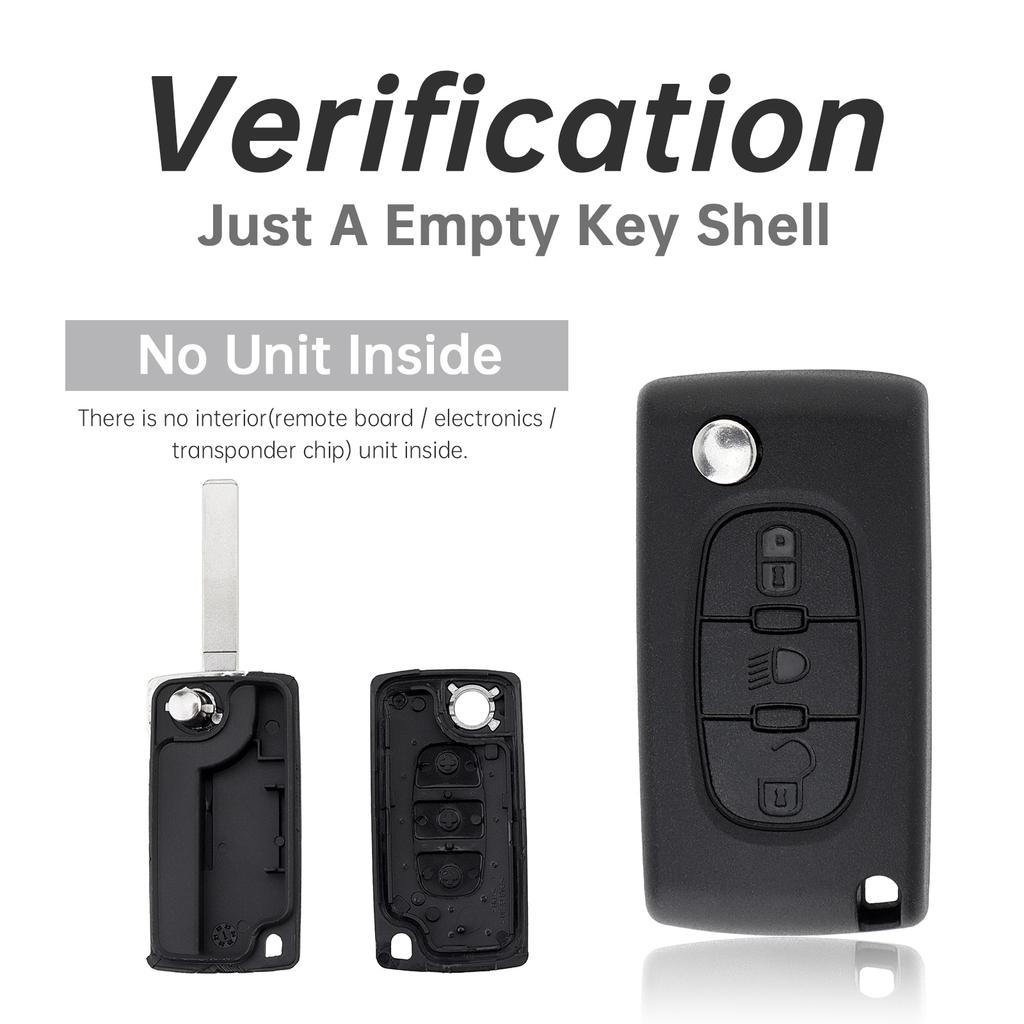 Прочный сменный корпус брелока с 3 кнопками для 207-407 Citroen C1-C4 с инструментами, брелок, отвертка