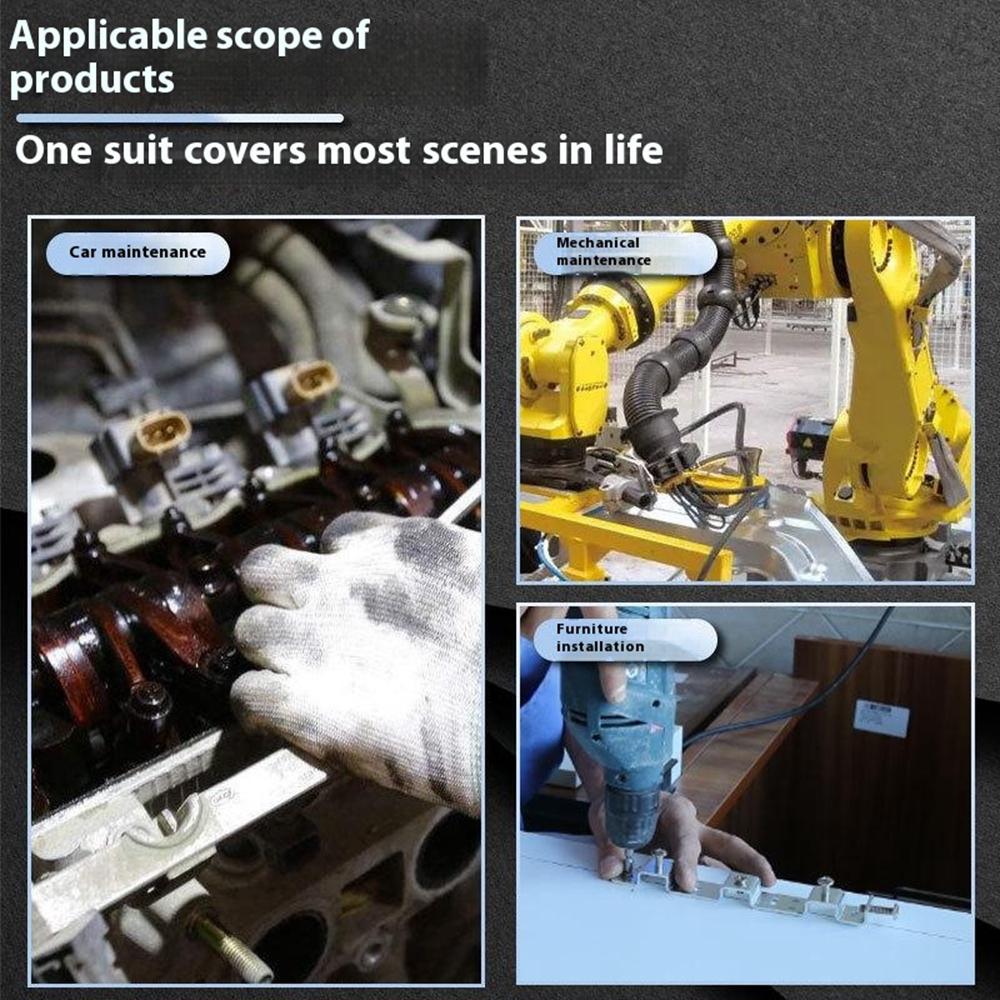 13Pcs/Set 1/4 Inch Shank S2 Alloy Steel Hexagonal Ball End Screwdriver Bits with Mini Ratchet Wrench