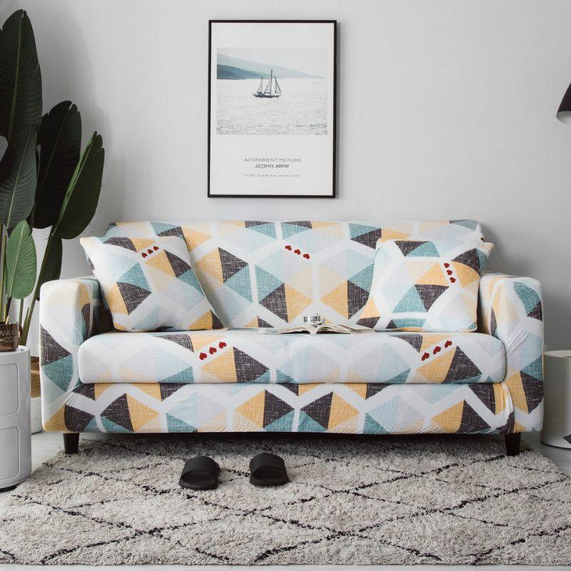 Премиальный мягкий чехол-накидка, нескользящий эластичный чехол для дивана с потрясающим цветочным узором из листьев