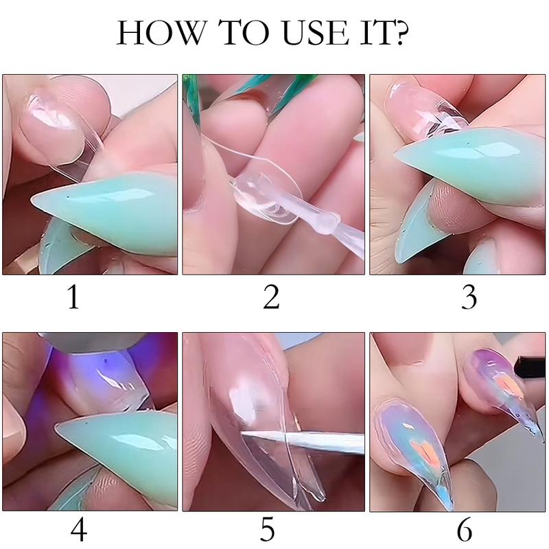 140pcs Mini 3d Cat Claw Dual Nail Form for Poly Gel Extension of 3D Eagle Claw Reusable Full Cover Molds Halloween Nail Design