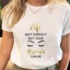 Tee Top Summer Crown Eye Lashes Eyelashes Trend Unisex Print Fashion Tshirt FeUnisex Clothing Casual Short Sleeve Lady Graphic T-shirt