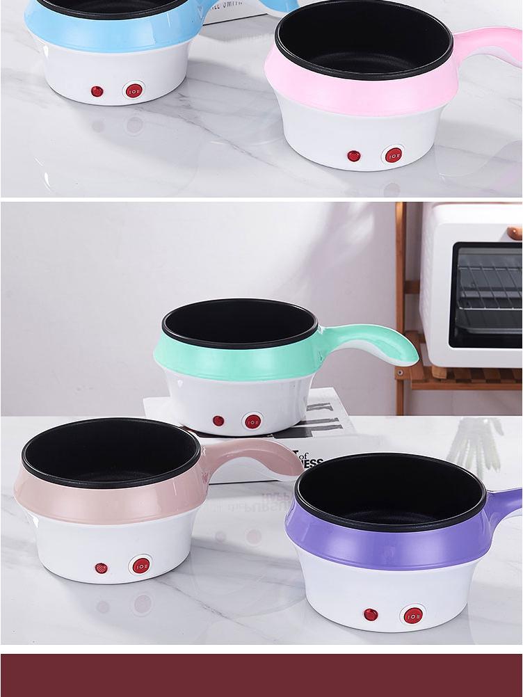 Многофункциональная мини-электрическая плита: Сковорода и кастрюля с антипригарным покрытием для офиса, общежития и студентов