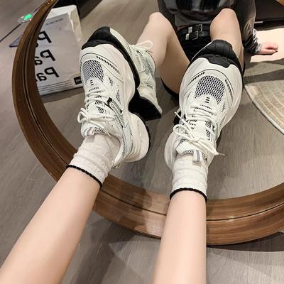 Женские летние кроссовки на платформе, сетчатые, универсальные, повседневные, для бега