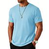 Men's Solid Color Casual Short Sleeve Top Casual Shirt Summer Short Sleeve Shirt