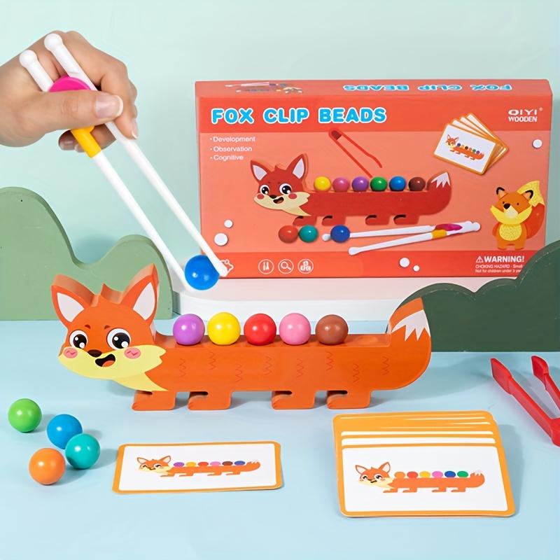 Игра нанизывание бусин с животными Деревянная, красочная, игрушка для координации рук и глаз для детей, развивает креативность, навыки мышления, обучающая игрушка, игривый дизайн