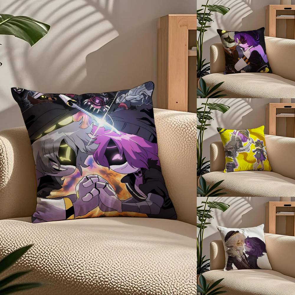 ANIME m-Murder d-Drones Pillow Case Comfort Sofa Bed Silky elegant Invisible zipper Custom Decorative cushion cover