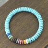 Colorful Volcanic Stone Beaded Bracelet Woman Natural Tiger Eye Blue Turquoise Men Splicing Retro Ethnic Style Couple Hand Jewelry