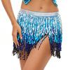 Belly Dance Skirt Layer Tassel Hip Scarf with Sequins Bohemian