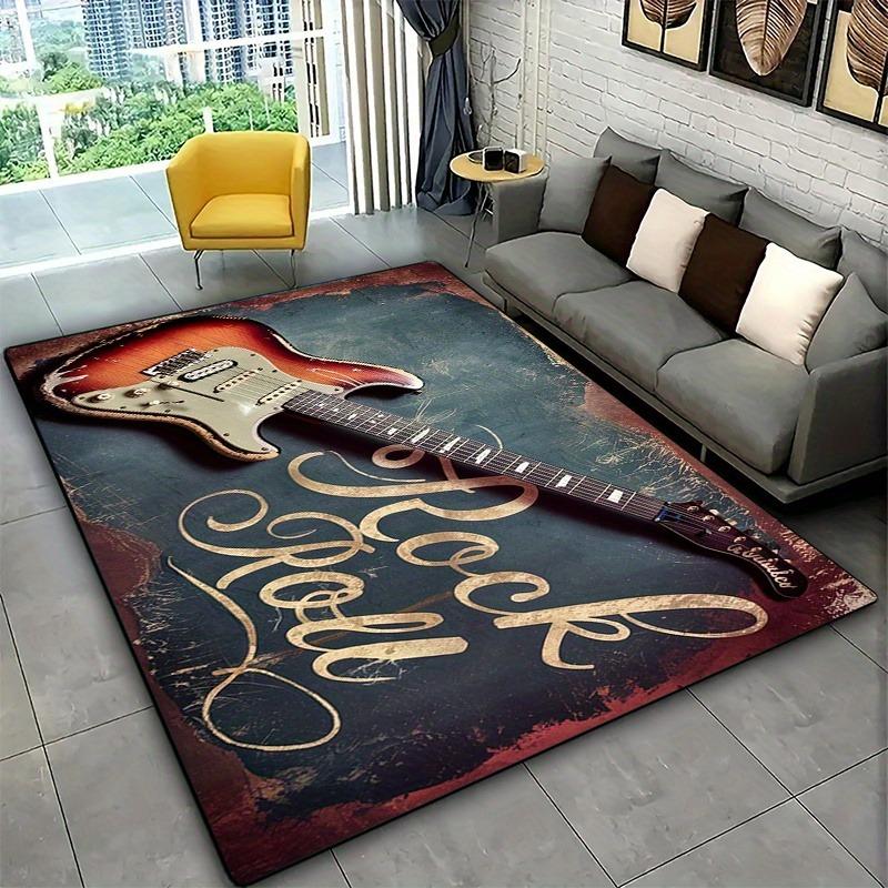1PC Juitar Kitchen Rugs Non-Slip Home Door Mats Pop design Bathroom Rugs Bath Mat Carpet for Home Sink Laundry Decor
