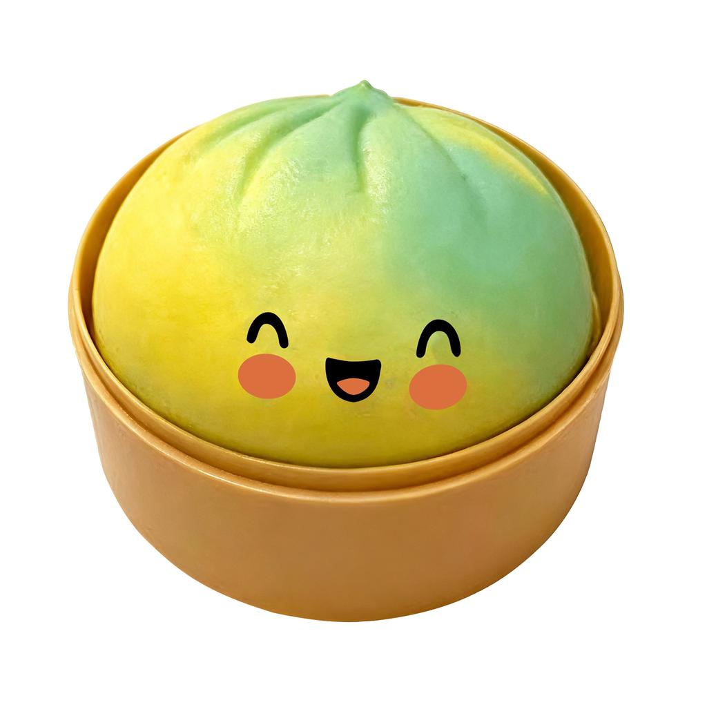 Dumpling Stress Balls Toy with Steamer Simulation Food Squishies Bun Fidget Sensory Toys for Home Desktop Decoration Party Gifts