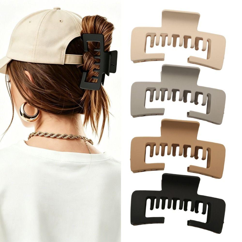Non-Slip Hat-Friendly Hair Claw Hairpin Large Size Shark Clip Baseball Cap Grab Clip Travel
