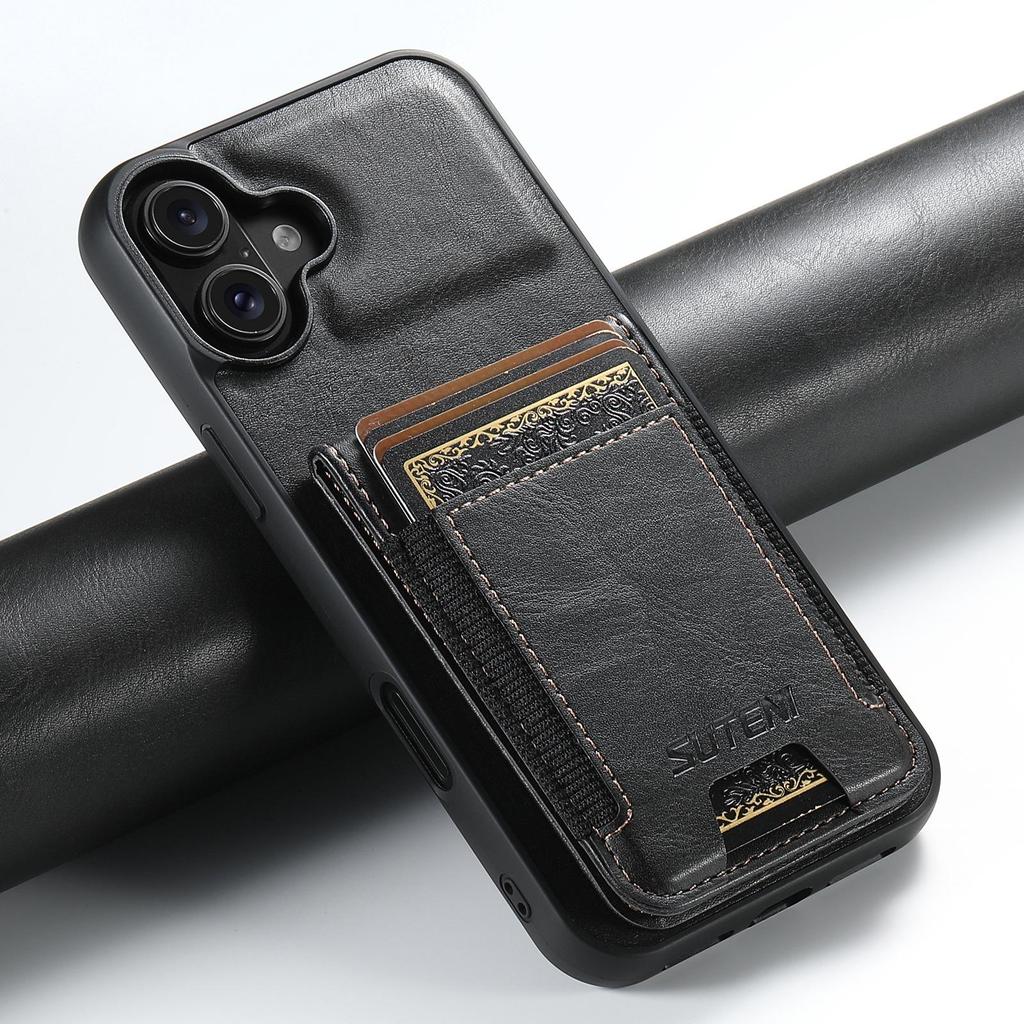 Универсальный кожаный чехол для телефона с держателем для карт и подставкой для Apple, Google, Samsung