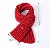 172x20cm Winter Scarf, Solid Color Thick Knitted Wool Scarf for Women, Warm Fleece Neck Warmer Snood