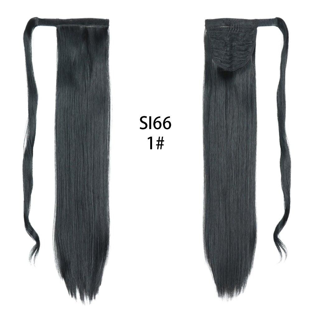 Long Straight Clip In Hair Tail False Hair Ponytail Hairpiece With Hairpins Synthetic Hair Pony Tail Hair Extension