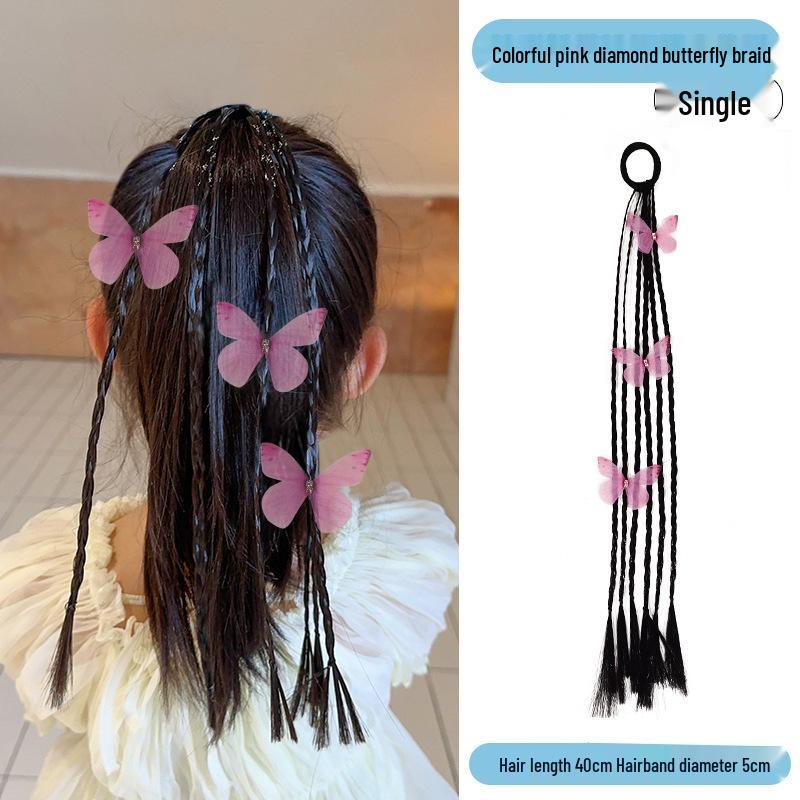 Очаровательный набор аксессуаров для волос в виде бабочек для девочек — включает в себя плетеные жгуты, резинки и повязки с бантами