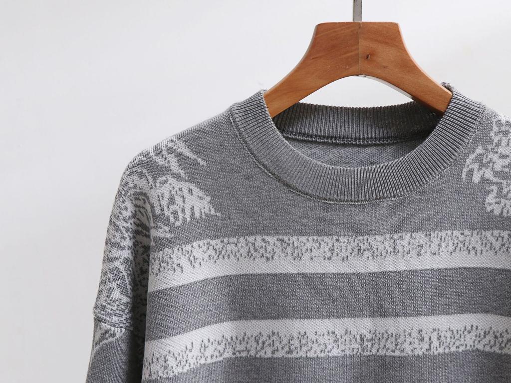 Женский осенне-зимний винтажный парусный джунгли жаккардовый трикотажный комплект из двух частей, широкие брюки, утолщенный теплый свитер, спортивный костюм