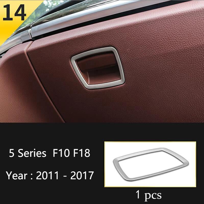 For BMW 5 Series F10 F11 2011-2016 Stainless Steel Cars Front Door Stereo Panel Speaker Decorative Cover Interior Accessories
