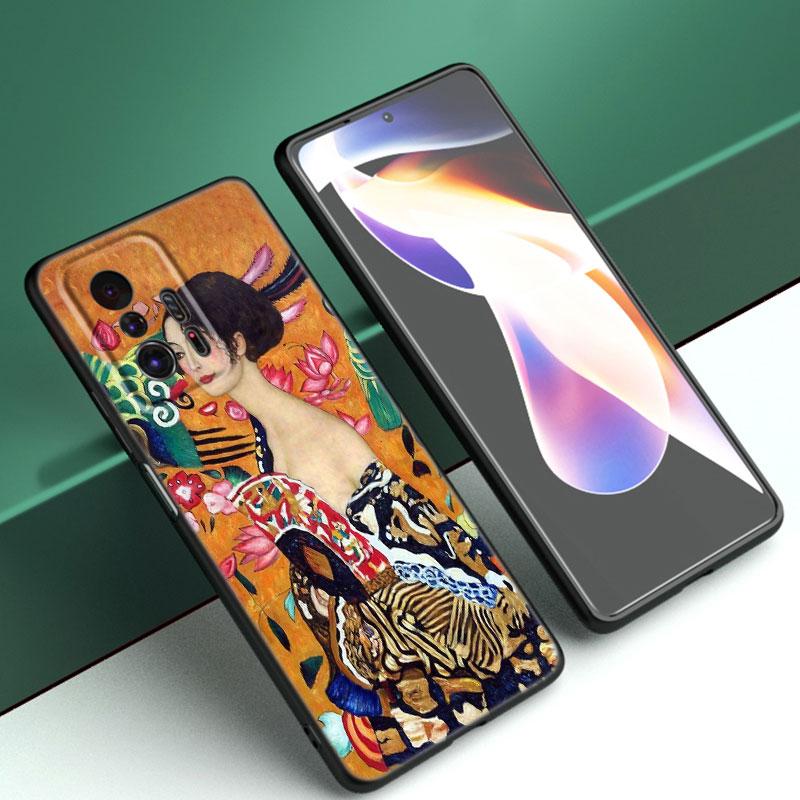 Gustav Klimt Kiss Art черный силиконовый чехол для телефона Xiaomi Mi 9 SE 8 10T 11 12 13 Lite 9T 11T 12S 12T 13T 14 Pro 5G NE 11i 12X