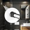 Shower Curtain Rod 8 PCS No Drill Retainer Brackets Tension Holders Adhesive Holder Closet Hooks Rods For Bathroom Wardrobe Curved Clips Wall Strip