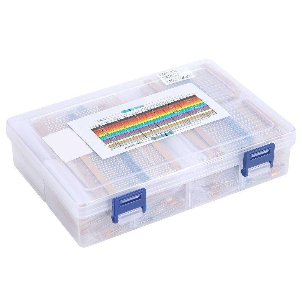 2600 Pcs High Accuracy Insulation Heatresisting Anticorrosion Assorted Resistors for DIY Projects