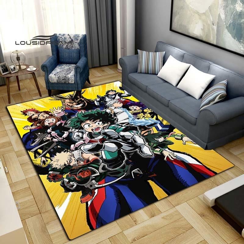Коврики My Hero Academia, модный 3D-печать, аниме, гостиная, спальня, большой мягкий ковер, домашний милый коврик для детской комнаты
