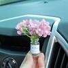 Мини-ваза для цветов Декор приборной панели автомобиля Милый аксессуар для центральной консоли с клейкой лентой Реалистичный микро-ландшафт для дома, офиса, стола