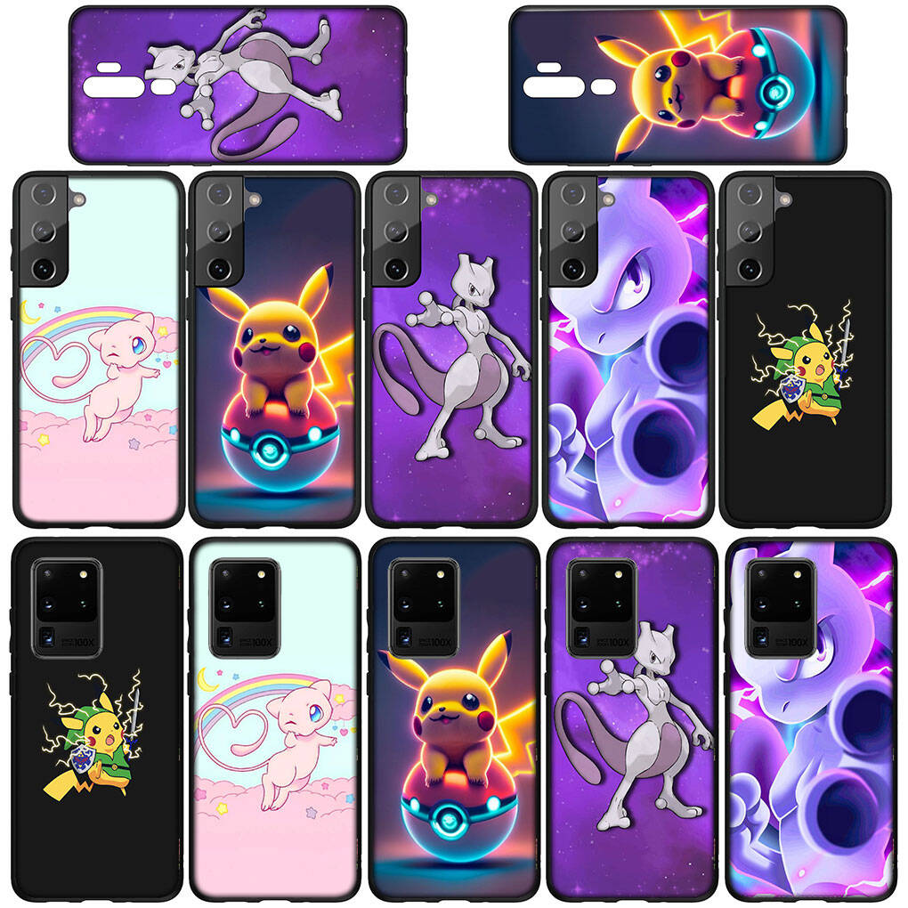 Cover for iPhone 17 16 15 Xiaomi Poco Redmi Note 14 13 12 11 Pro Max X 9 Samsung Galaxy S25 S24 S23 OPPO Huawei Mew Mewtwo Pokemon Pikachu Phone Case