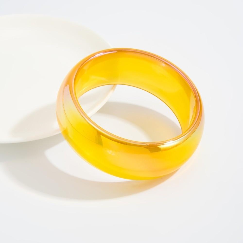 Transparent Laser Bracelets Irregular Geometric Chunky Bangles Colorful Resin Bangles  Boho Style
