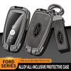 New 2026 Car Sticker For Ford Leather Car Remote Smart Key Case Cover For Ford Raptor F150 Remote Control Protector For Ford F-1