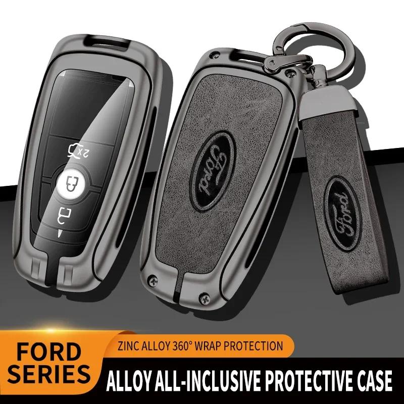 New 2026 Car Sticker For Ford Leather Car Remote Smart Key Case Cover For Ford Raptor F150 Remote Control Protector For Ford F-1