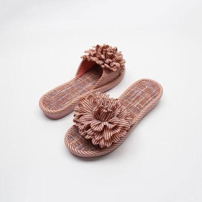 Полосатые домашние тапочки-корсет