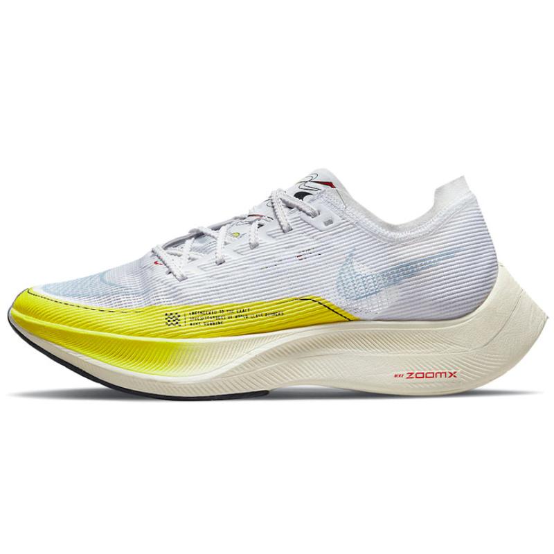 Nike ZoomX Vaporfly Next% 2 White Yellow Strike Women's Sneakers Casual DM9056-100