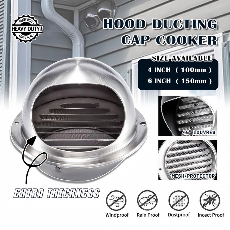 Stainless Steel Wall Ceiling Hood Air Vent Ducting Ventilation Exhaust Grille Cover Waterproof Outlet Heating Cooling Vents Cap