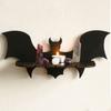 Bat-shaped Wooden Floating Shelves Black Jewelry Display Rack  Decoration Crafts