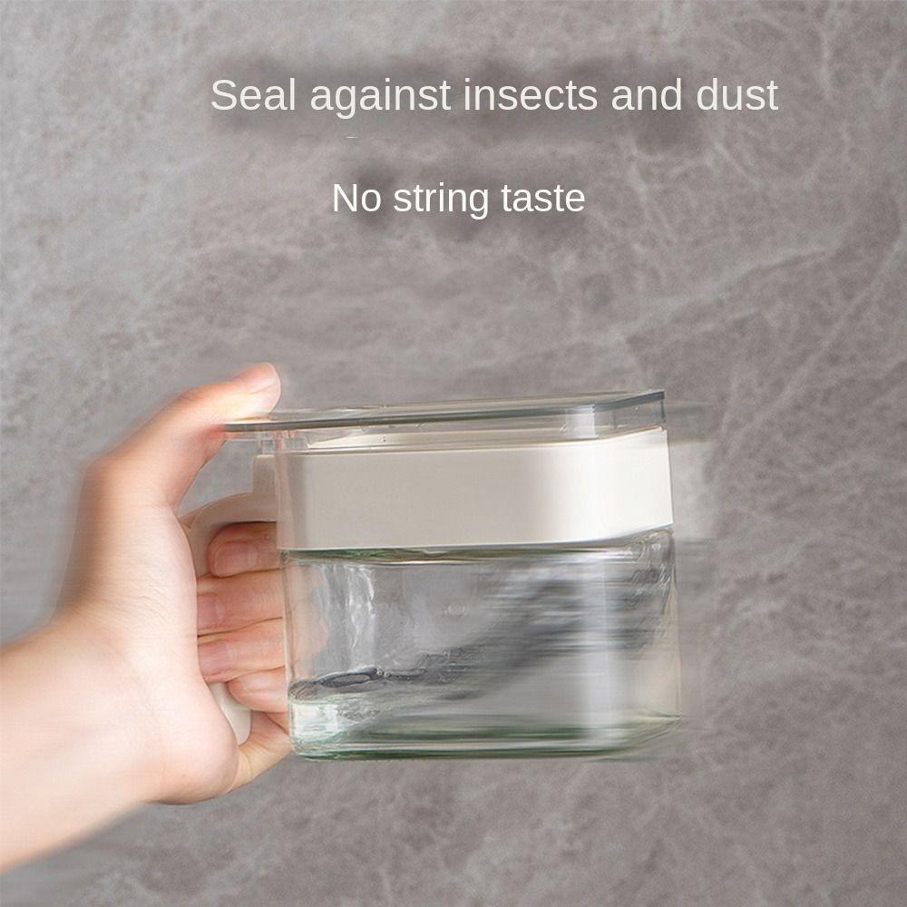 Экономьте место Стеклянная коробка для приправ Удобное хранение Бытовая приправа Емкость Прозрачная