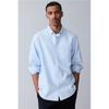 H M Regular Fit Oxford sHirt ligHt Blue