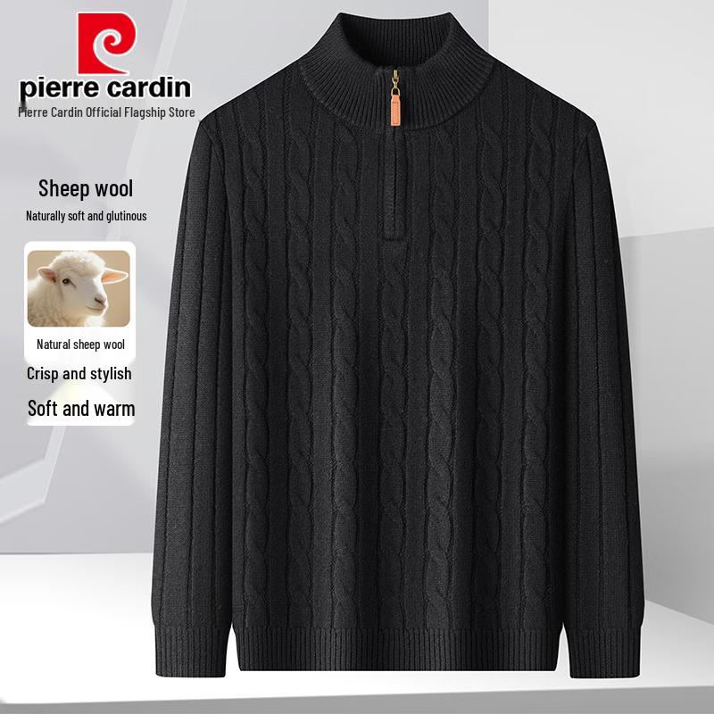 Pierre Cardin Men's Merino Blend Half-Zip Pullover Sweater