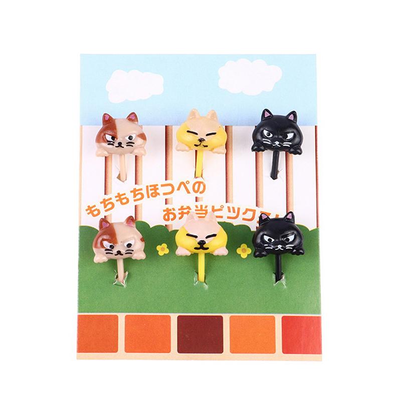 Животные Фрукты Вилка Мини Мультфильм Дети Закуска Торт Десерт Еда Фрукты Зубочистка