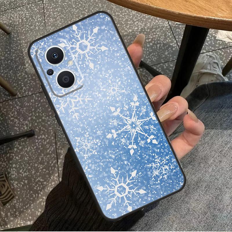 Снежинка Зима Для OPPO Reno 11F 12F 13F 14F 8T 10 11 12 13 14 Pro 8 7 Lite OPPO Find X8 X6 X5 X9 Pro Чехол